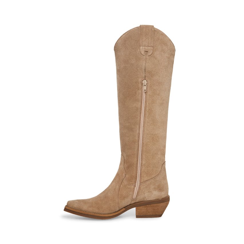 Brown Steve Madden Heard Suede Women's Knee-high Boots | PH 4879HGS